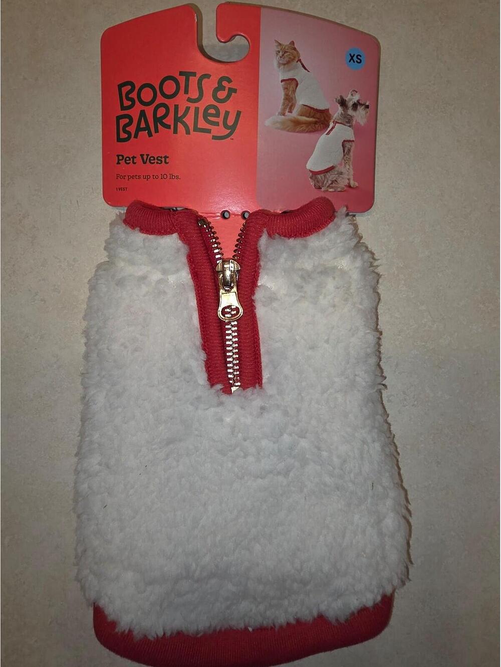 Boots & Barkley XS fluffy pet vest - BNWT